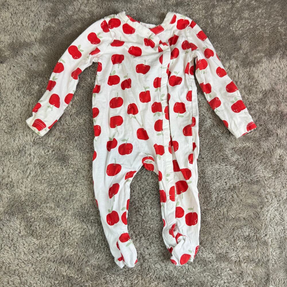 Mighty Goods Cotton Apple Sleeper One Piece Romper Footie 3 Months Baby Boy Girl
